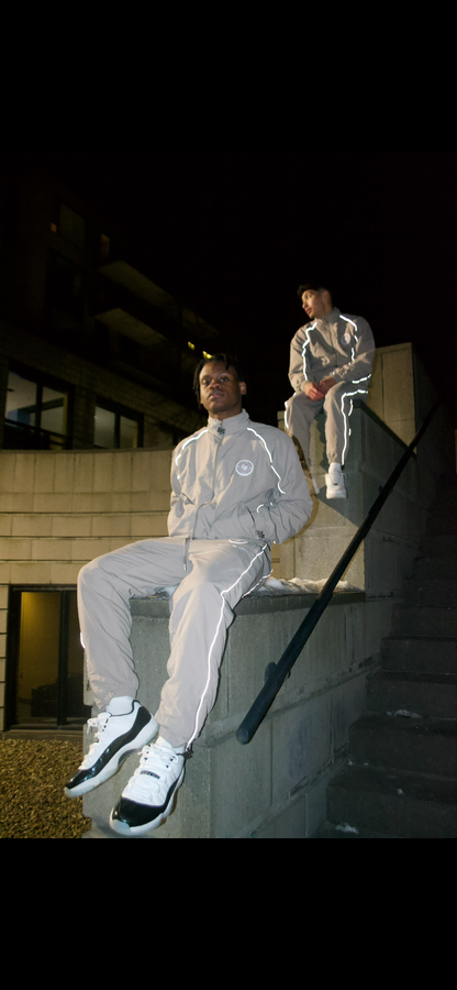Gray / Beige Windbreaker tracksuit
