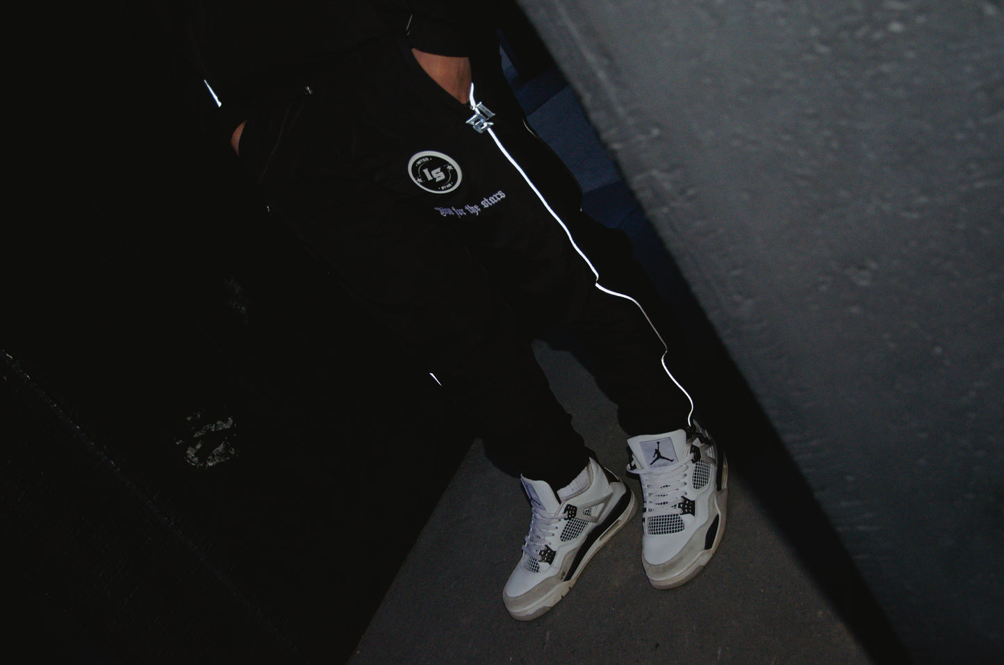 Black Windbreaker tracksuit