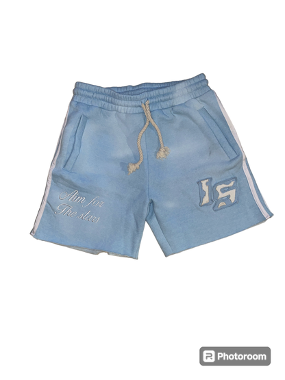 Baby blue short & zip up set