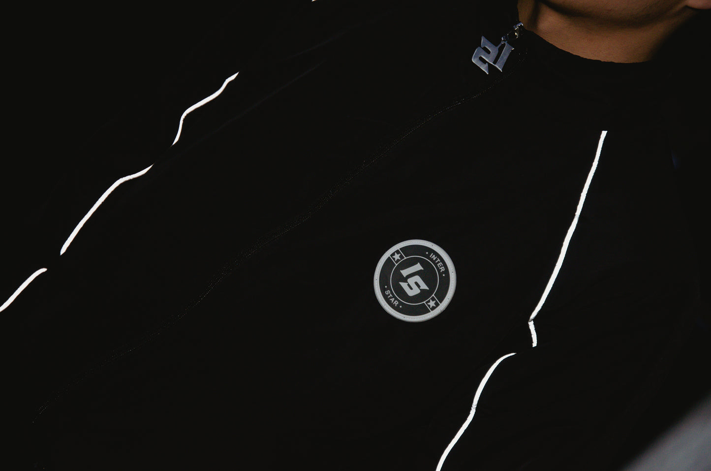 Black Windbreaker tracksuit