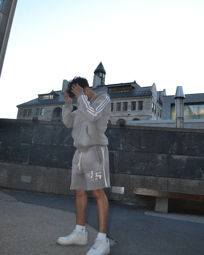 Grey short & zip up set
