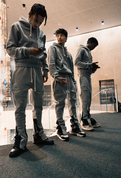 Grey flare pants