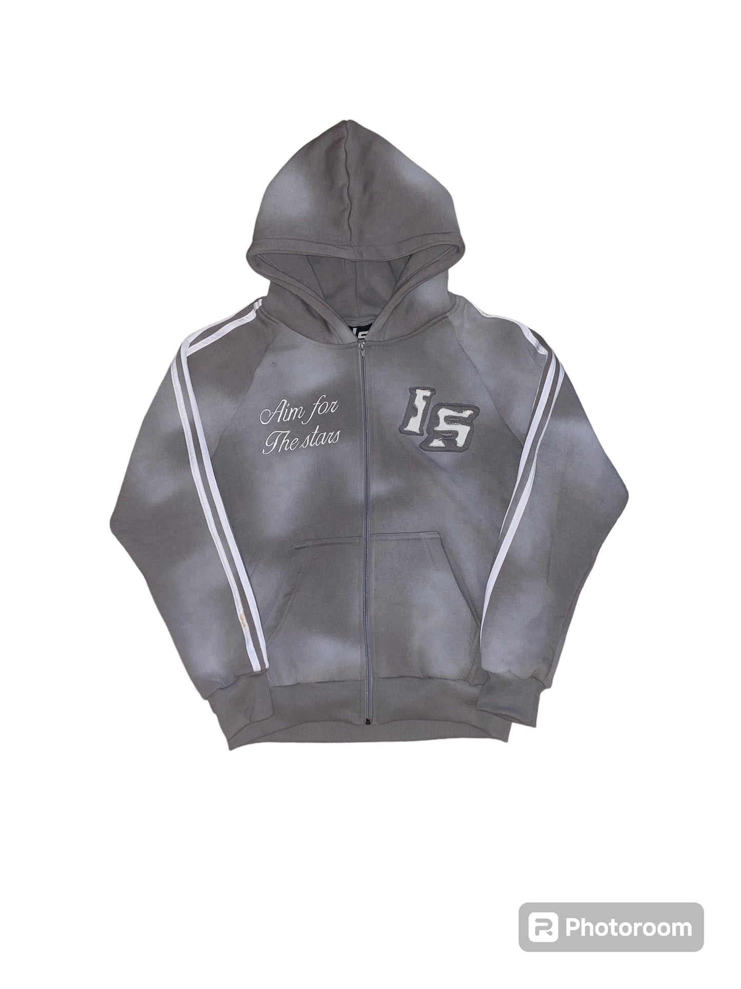 Grey short & zip up set