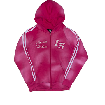 Pink zip up hoodie