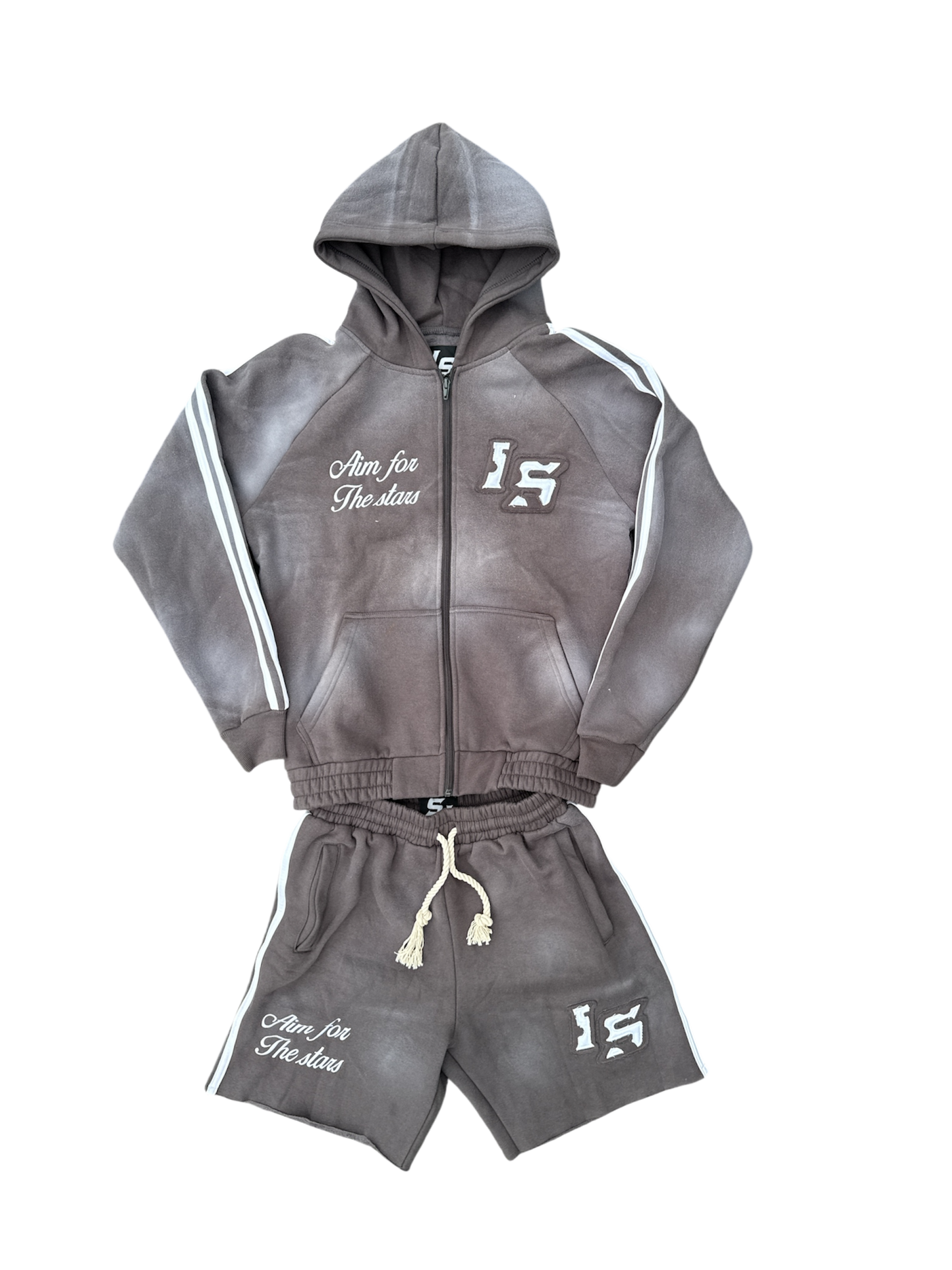 Grey Zip up & short