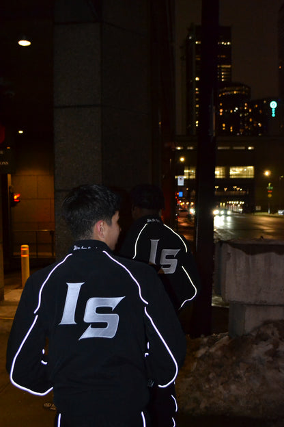 Black Windbreaker tracksuit