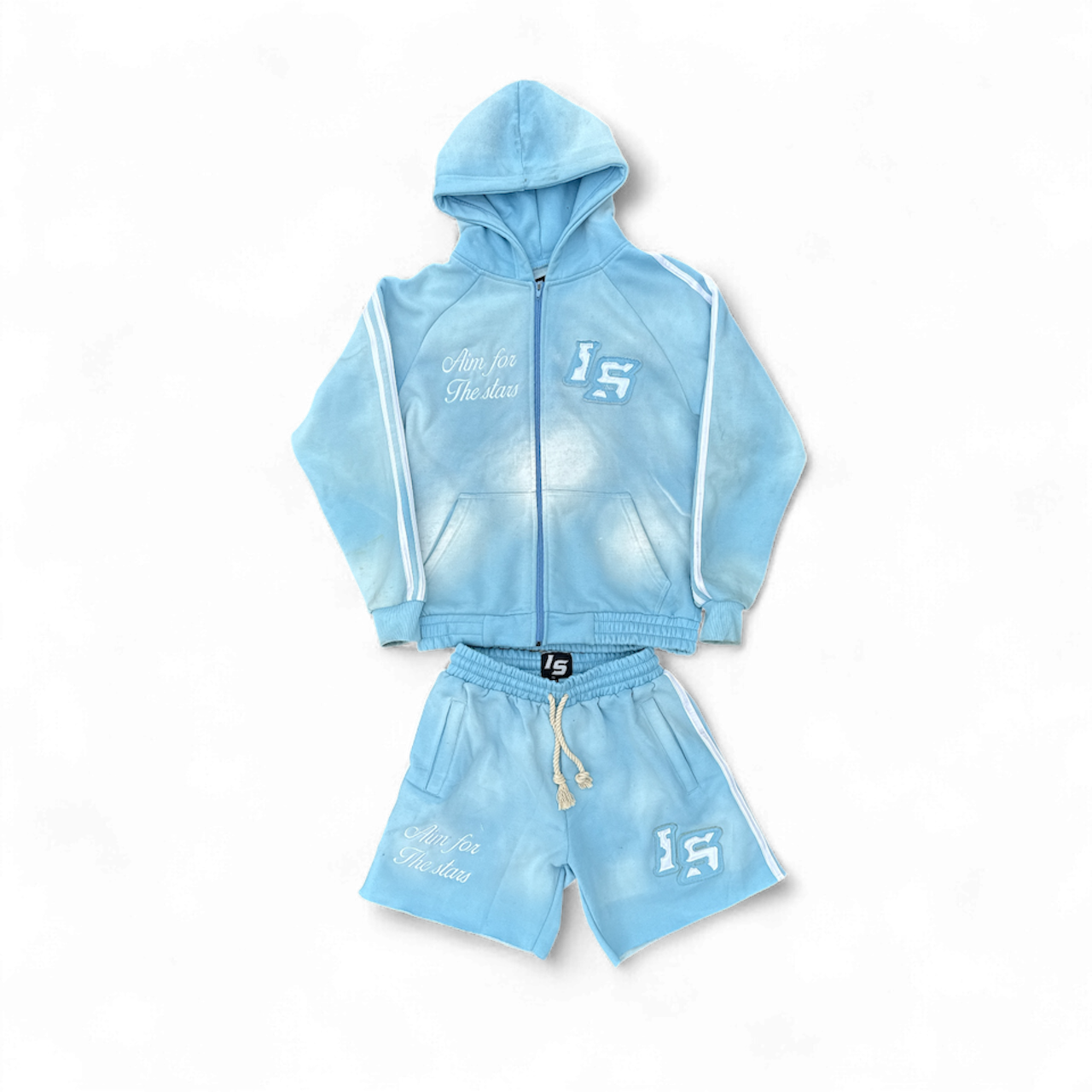 Blue Zip up & short