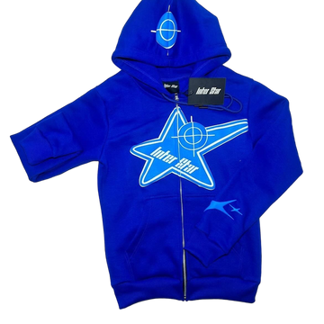 Blue zip up hoodie