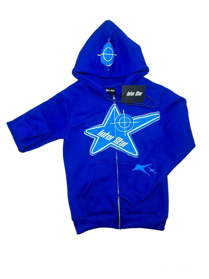 Blue zip up hoodie