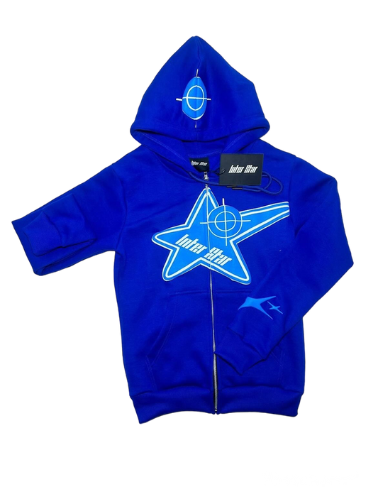 Blue zip up hoodie